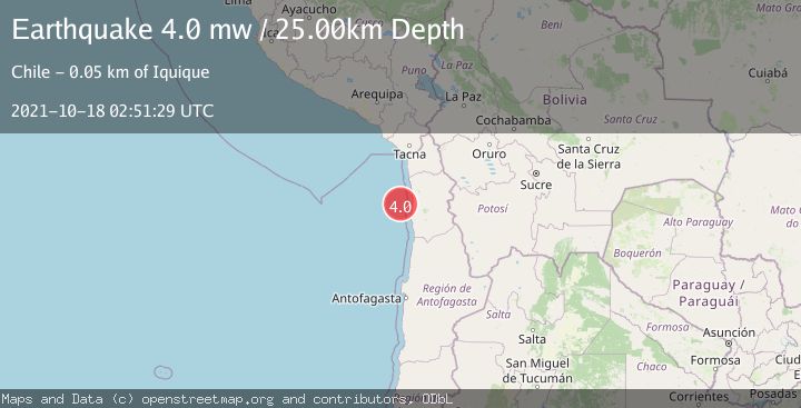 Map of OFFSHORE TARAPACA, CHILE