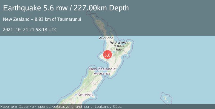 Map of NORTH ISLAND OF NEW ZEALAND