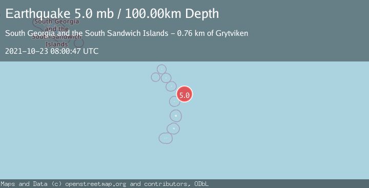 Map of SOUTH SANDWICH ISLANDS REGION