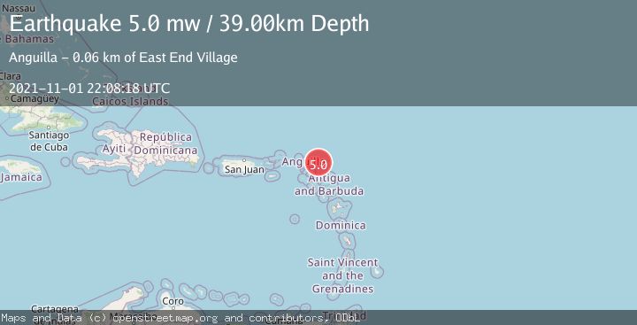 Map of ANGUILLA REGION, LEEWARD ISLANDS