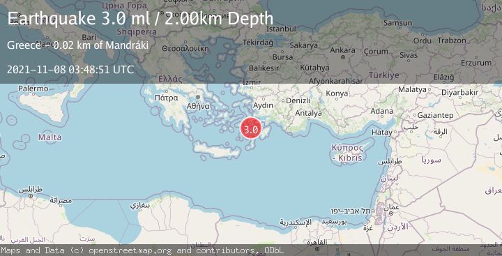 Map of DODECANESE IS.-TURKEY BORDER REG