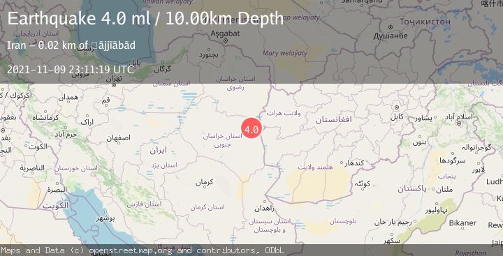 Map of EASTERN IRAN