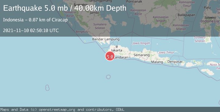 Map of JAVA, INDONESIA