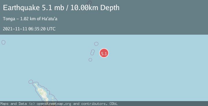 Map of KERMADEC ISLANDS REGION