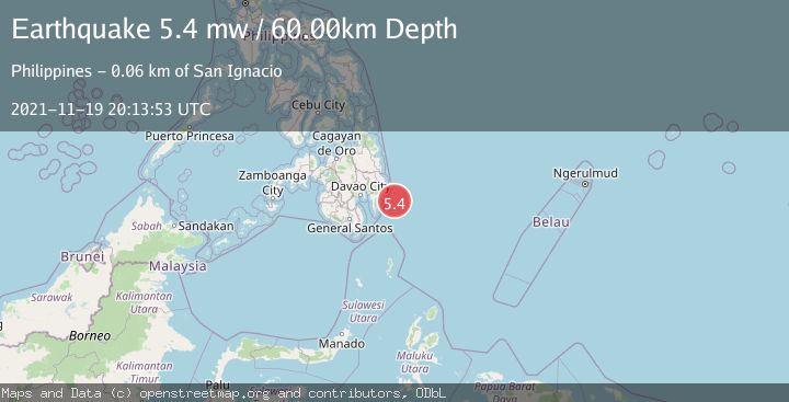 Map of MINDANAO, PHILIPPINES