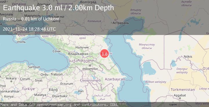 Map of CAUCASUS REGION, RUSSIA