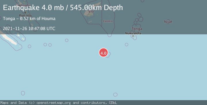 Map of SOUTH OF FIJI ISLANDS