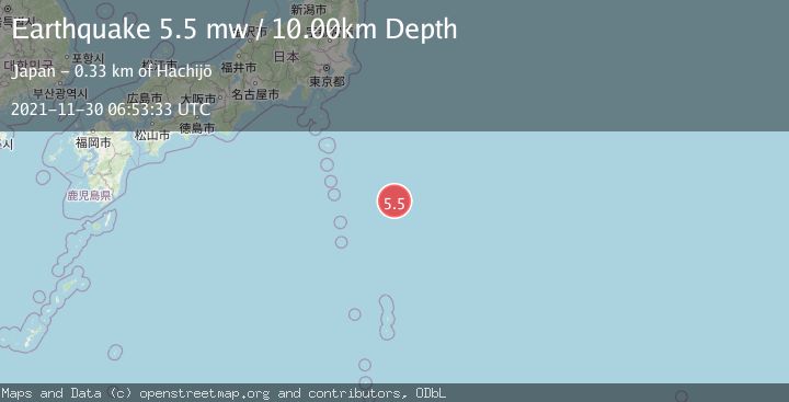 Map of IZU ISLANDS, JAPAN REGION