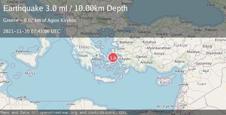 Map of DODECANESE ISLANDS, GREECE