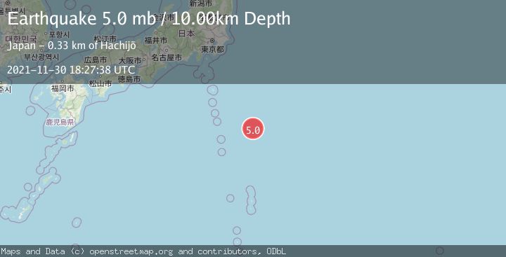 Map of IZU ISLANDS, JAPAN REGION