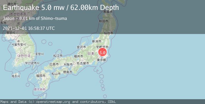 Map of EASTERN HONSHU, JAPAN