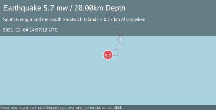 Map of SOUTH SANDWICH ISLANDS REGION