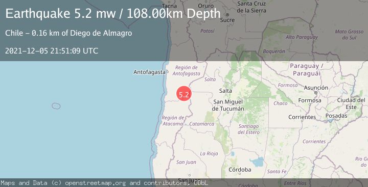 Map of ANTOFAGASTA, CHILE