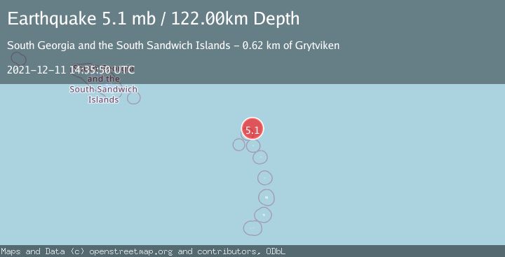 Map of SOUTH SANDWICH ISLANDS REGION