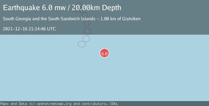 Map of SOUTH SANDWICH ISLANDS REGION