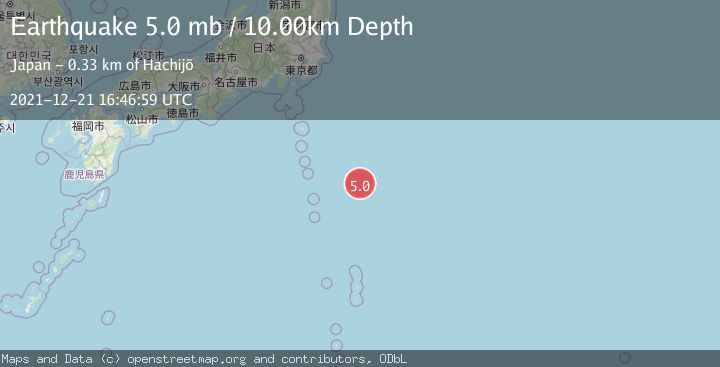 Map of IZU ISLANDS, JAPAN REGION