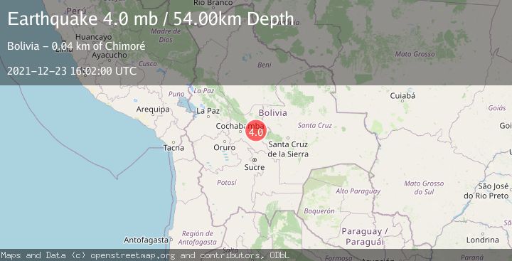 Map of COCHABAMBA, BOLIVIA
