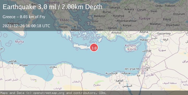 Map of CRETE, GREECE