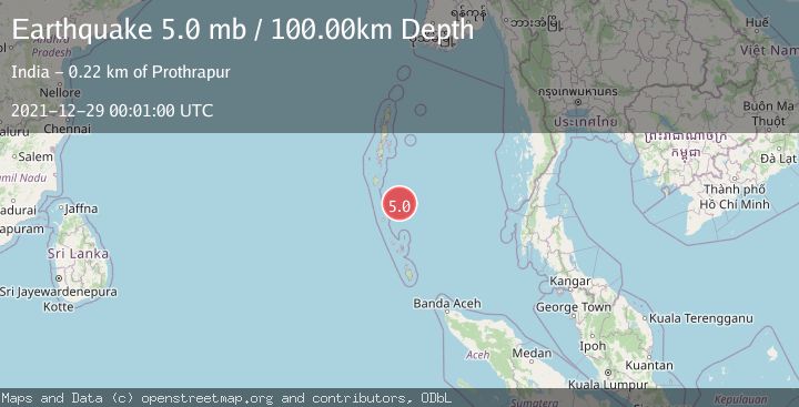 Map of NICOBAR ISLANDS, INDIA REGION