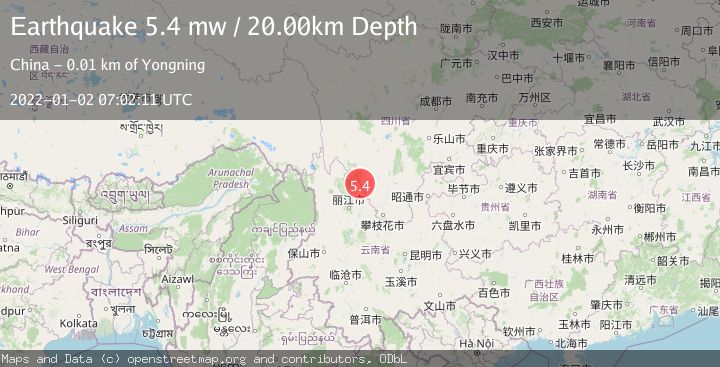 Map of SICHUAN-YUNNAN BORDER REG, CHINA
