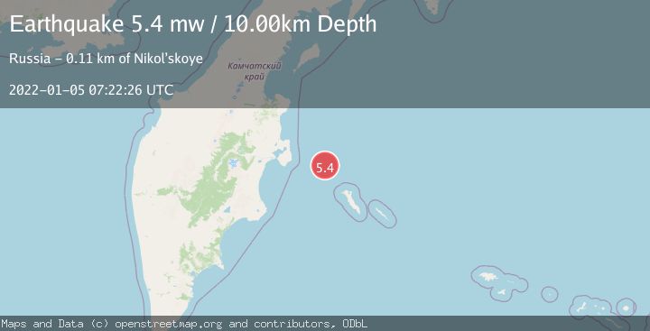 Map of KOMANDORSKIYE OSTROVA REGION