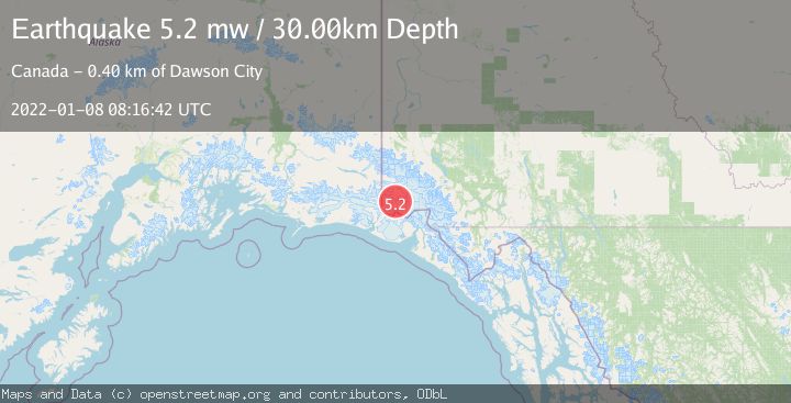 Map of SOUTHERN YUKON TERRITORY, CANADA