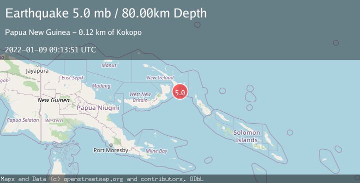 Map of NEW IRELAND REGION, P.N.G.