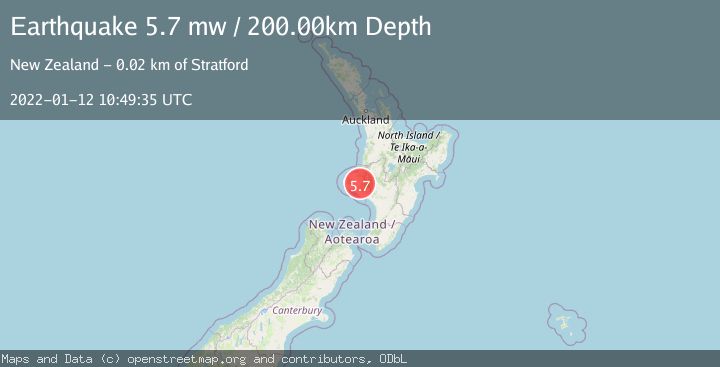 Map of NORTH ISLAND OF NEW ZEALAND