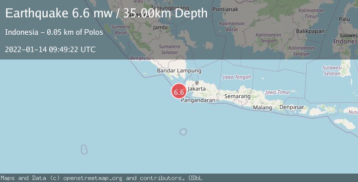 Map of SUNDA STRAIT, INDONESIA
