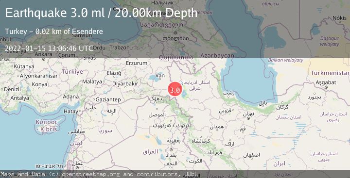 Map of TURKEY-IRAN-IRAQ BORDER REGION