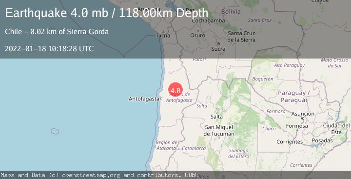 Map of ANTOFAGASTA, CHILE