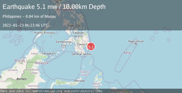 Map of MINDANAO, PHILIPPINES