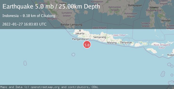 Map of JAVA, INDONESIA