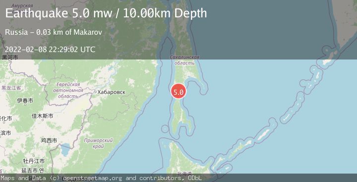 Map of SAKHALIN, RUSSIA