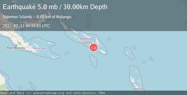 Map of SOLOMON ISLANDS