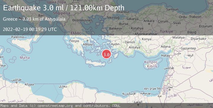 Map of DODECANESE ISLANDS, GREECE