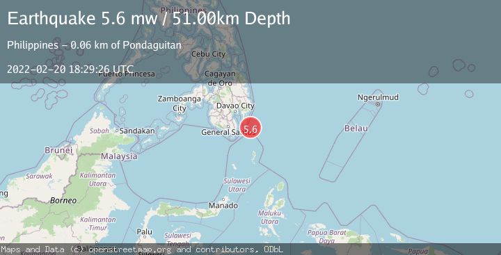 Map of MINDANAO, PHILIPPINES