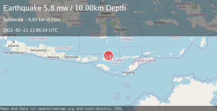 Map of FLORES REGION, INDONESIA
