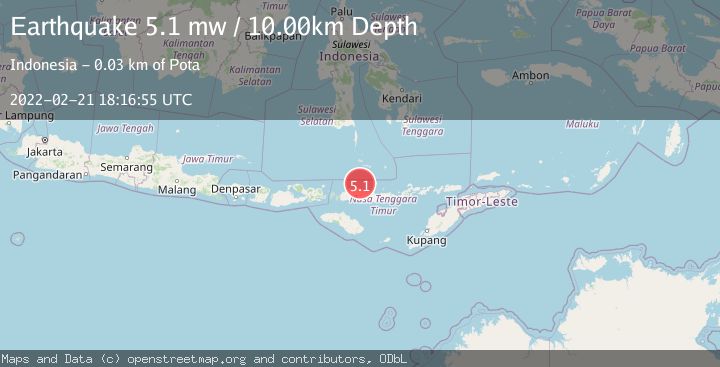 Map of FLORES REGION, INDONESIA