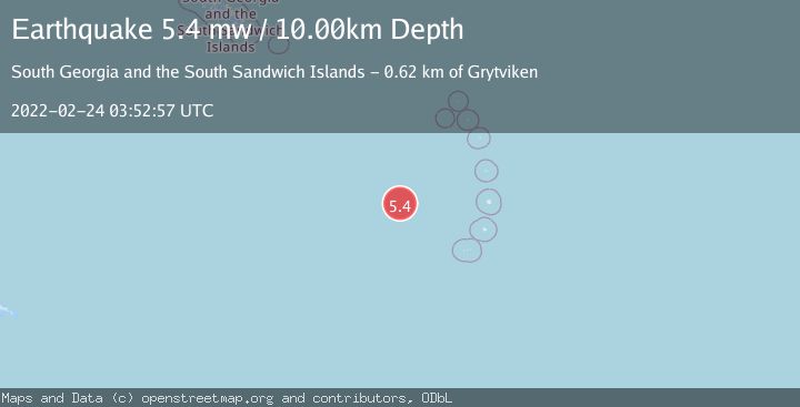 Map of SOUTH SANDWICH ISLANDS REGION