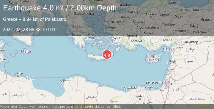 Map of CRETE, GREECE