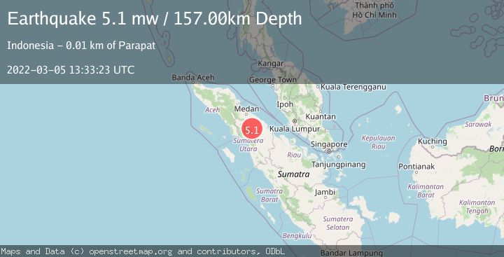 Map of NORTHERN SUMATRA, INDONESIA
