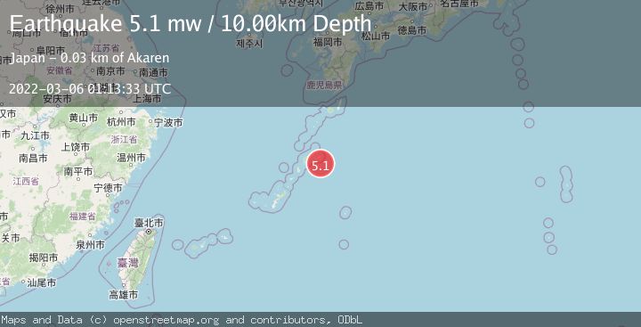 Map of RYUKYU ISLANDS, JAPAN