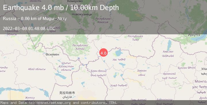 Map of RUSSIA-MONGOLIA BORDER REGION