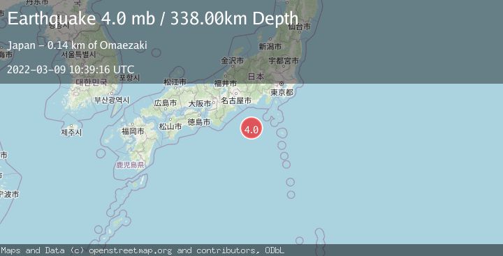 Map of NEAR S. COAST OF HONSHU, JAPAN