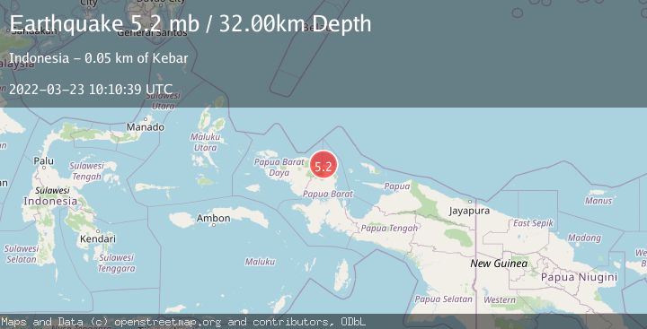 Map of NEAR N COAST OF PAPUA, INDONESIA