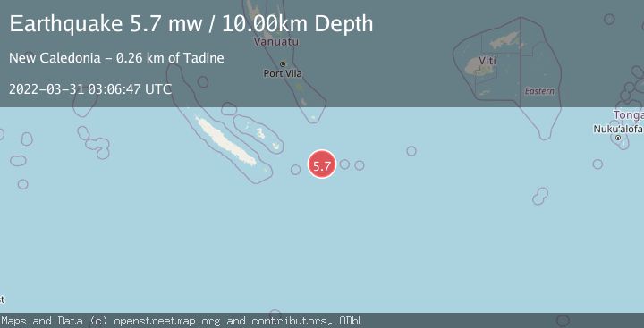 Map of SOUTHEAST OF LOYALTY ISLANDS