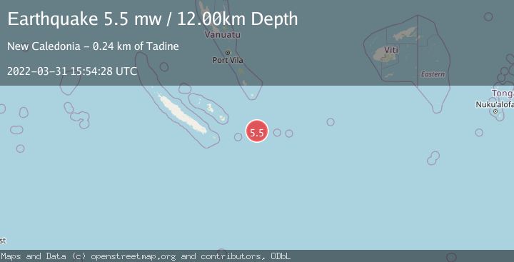 Map of SOUTHEAST OF LOYALTY ISLANDS