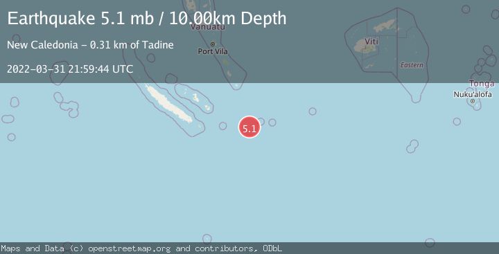 Map of SOUTHEAST OF LOYALTY ISLANDS