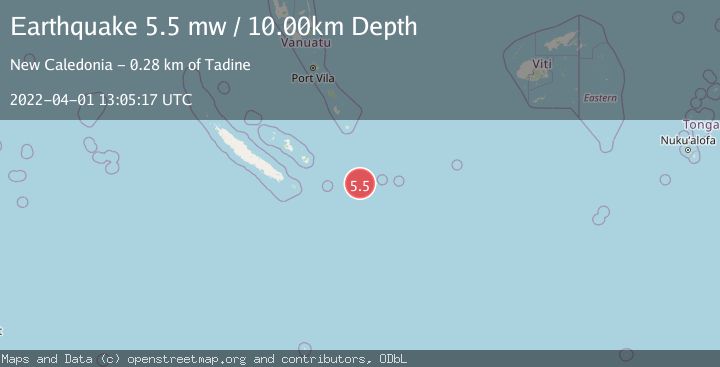 Map of SOUTHEAST OF LOYALTY ISLANDS